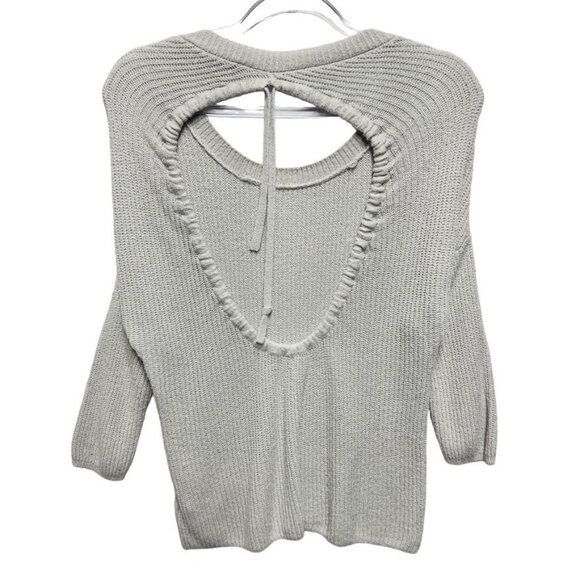 Express Oversized Slouchy Open Back Knit Sweater - Picture 5 of 8